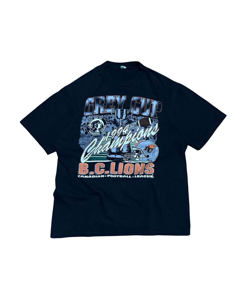 Vintage 1994 Grey Cup Champions B.C. Lions CFL Tee